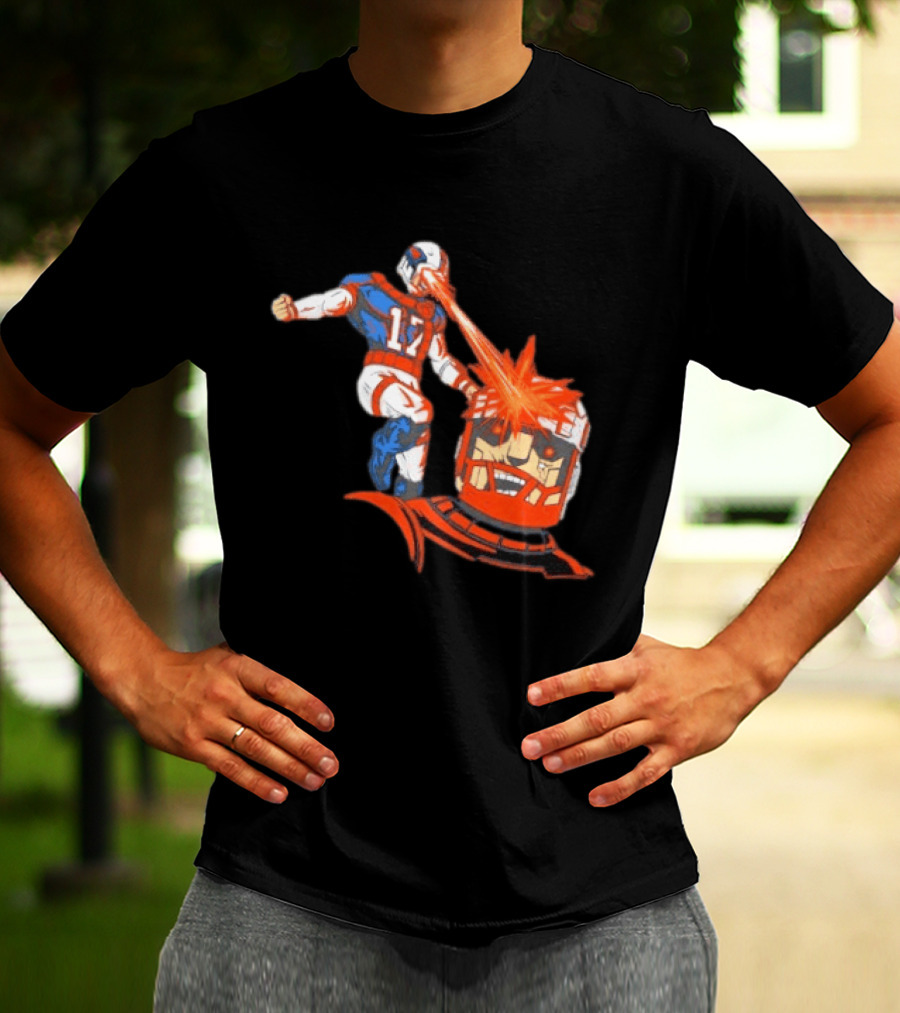 Buffalo Bills Josh Allen Laser Eye Superhero 17 Football Power T-Shirt