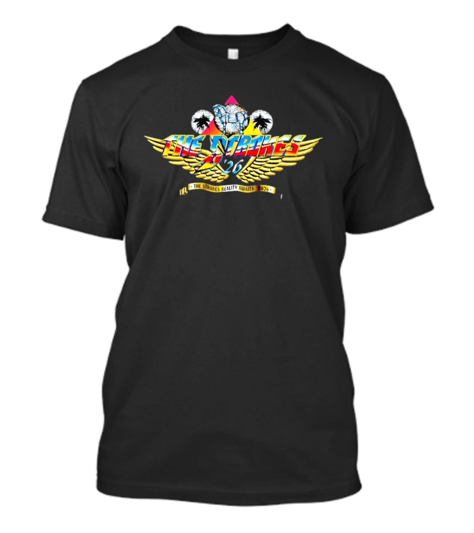 The Strokes Reality Awaits 2026 Wings And Palms T-Shirt