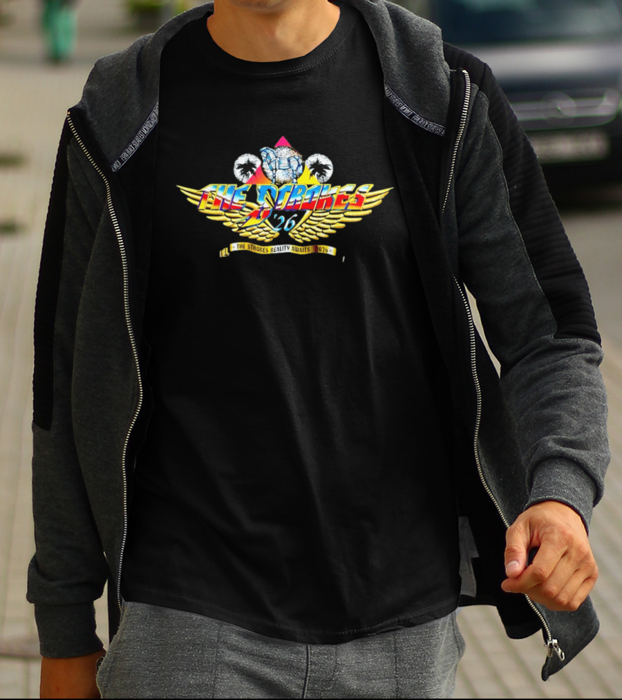 The Strokes Reality Awaits 2026 Wings And Palms T-Shirt