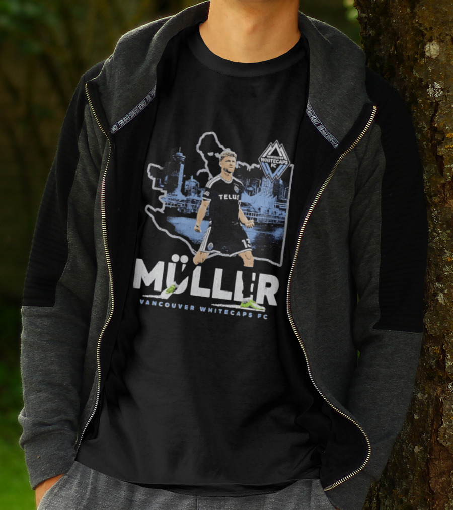 Müller Vancouver Whitecaps FC City Skyline Map T-Shirt