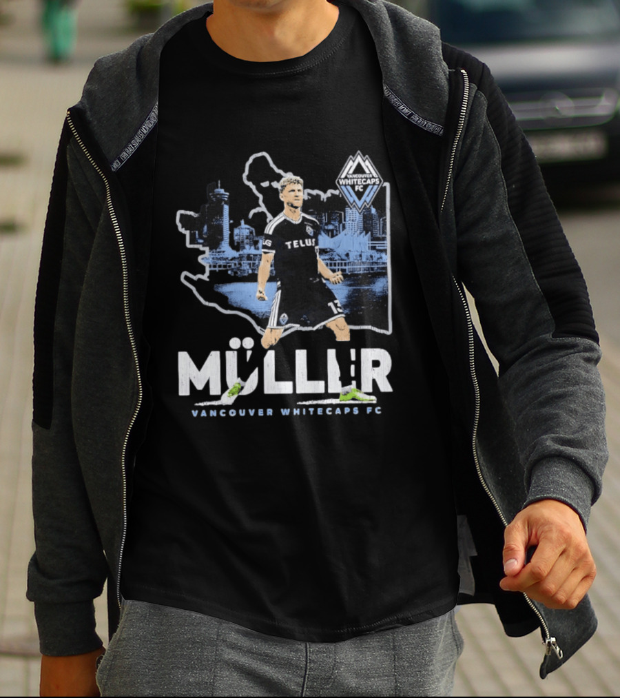 Müller Vancouver Whitecaps FC City Skyline Map T-Shirt