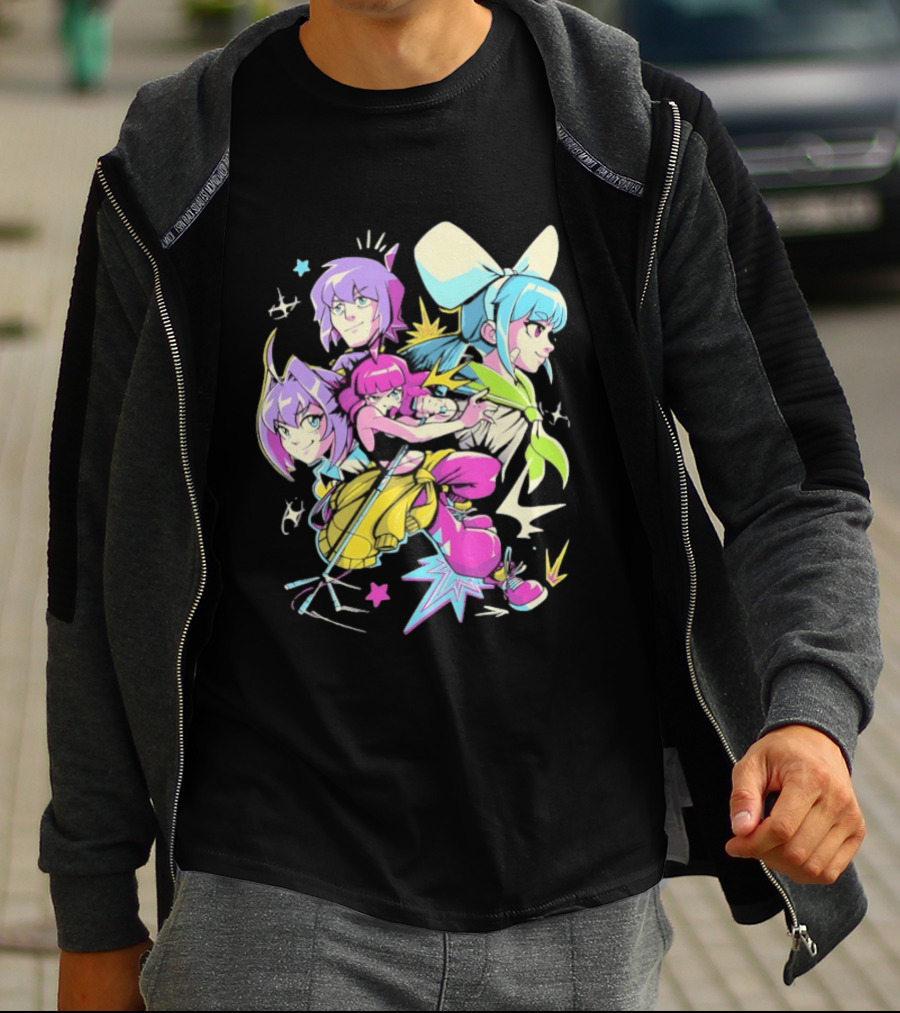 Unbeatable Video Game Anime Characters Colorful T-Shirt