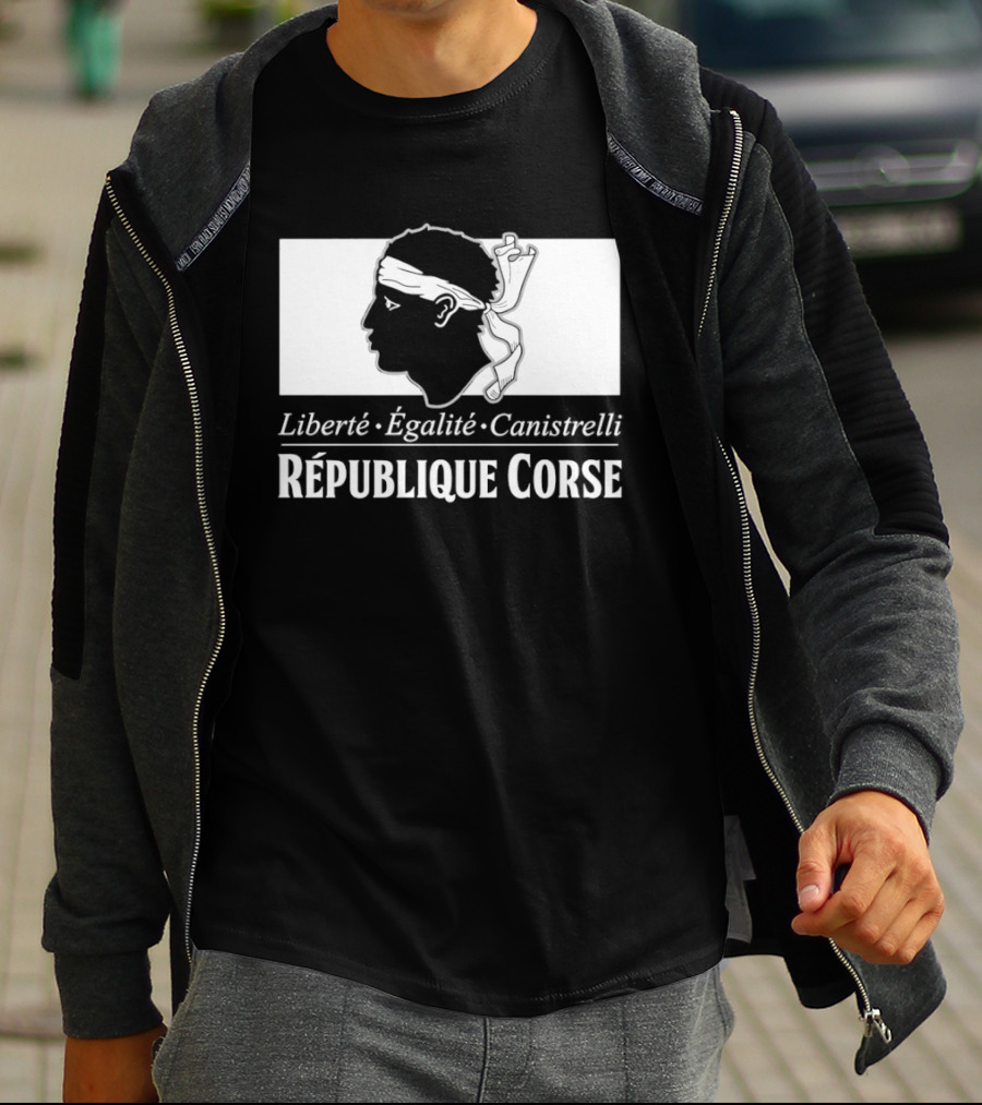 République Corse Liberté Égalité Canistrelli Banner T-Shirt