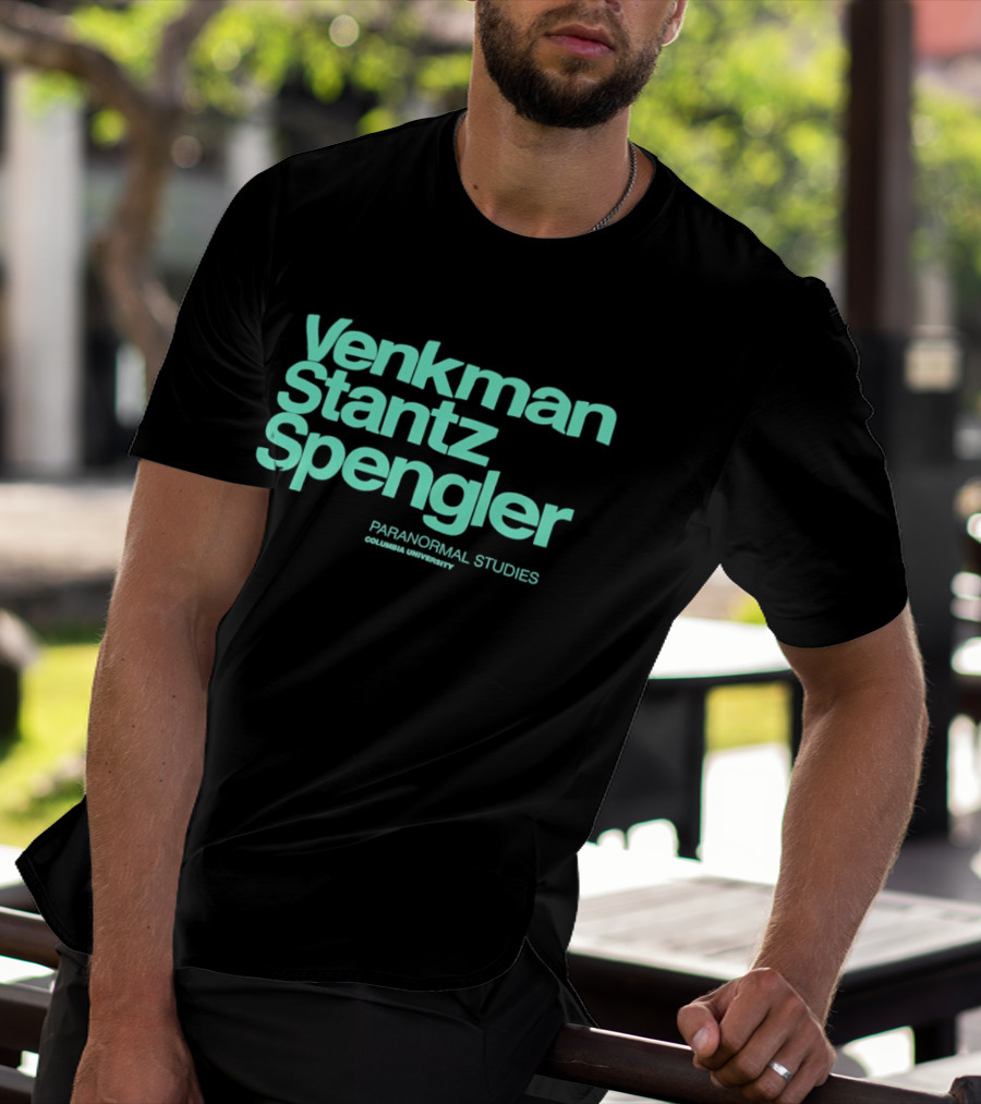 Venkman Stantz Spengler Paranormal Studies Columbia University Ghostbusters T-Shirt