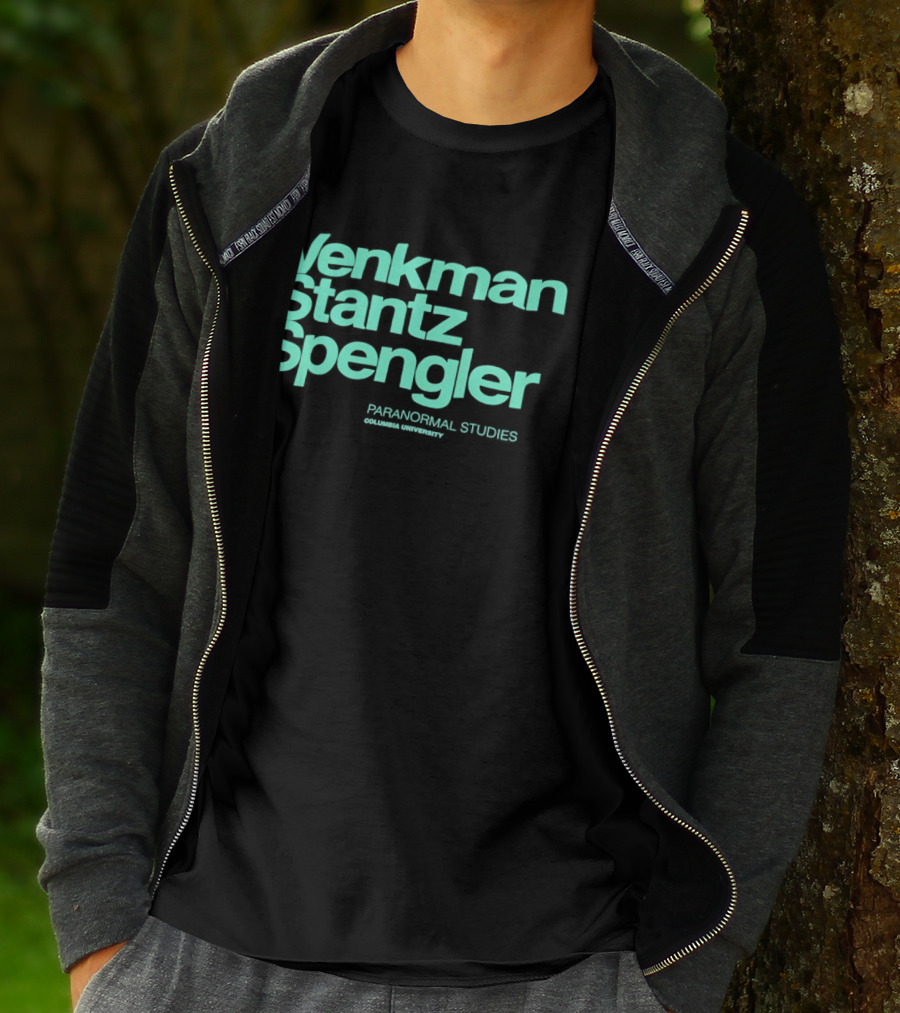 Venkman Stantz Spengler Paranormal Studies Columbia University Ghostbusters T-Shirt