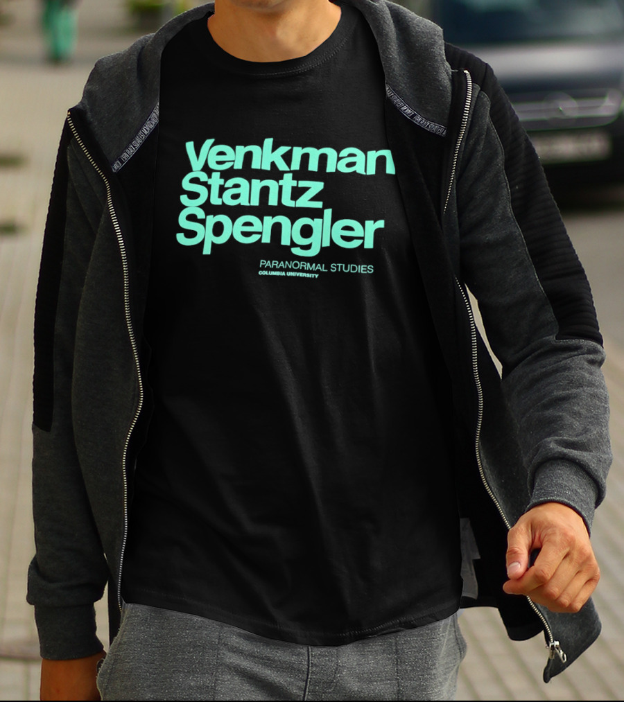Venkman Stantz Spengler Paranormal Studies Columbia University Ghostbusters T-Shirt