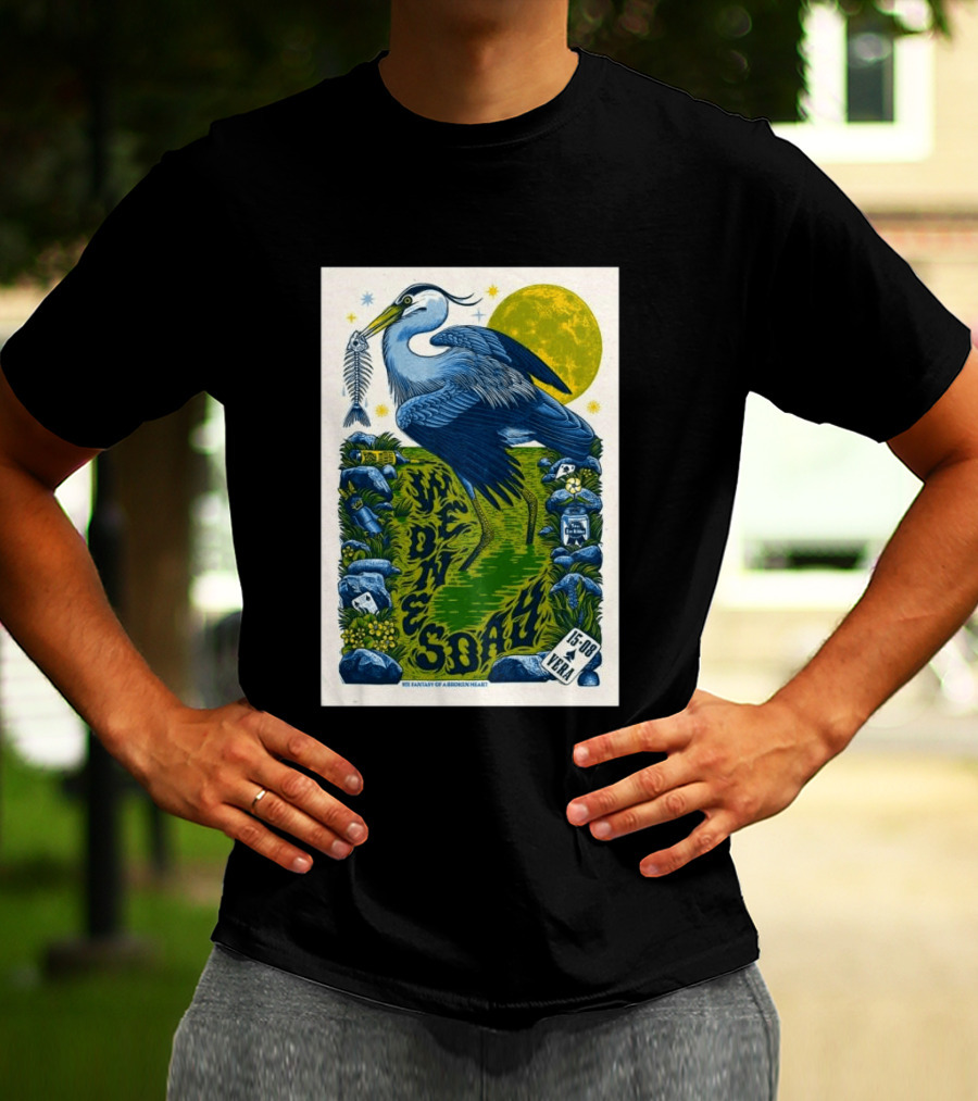 Wednesday 15 Aug 2026 Vera Groningen NL Heron Fantasy Of A Broken Heart T-Shirt