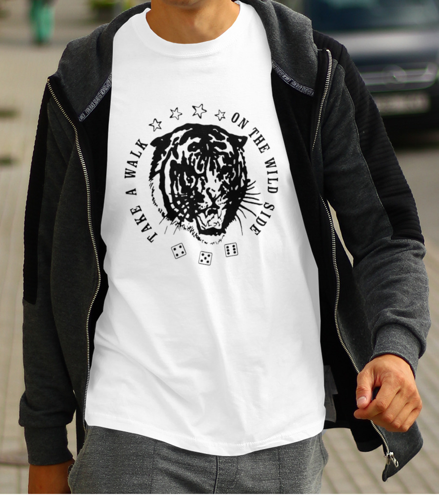Take A Walk On The Wild Side Tiger Stars Dice T-Shirt