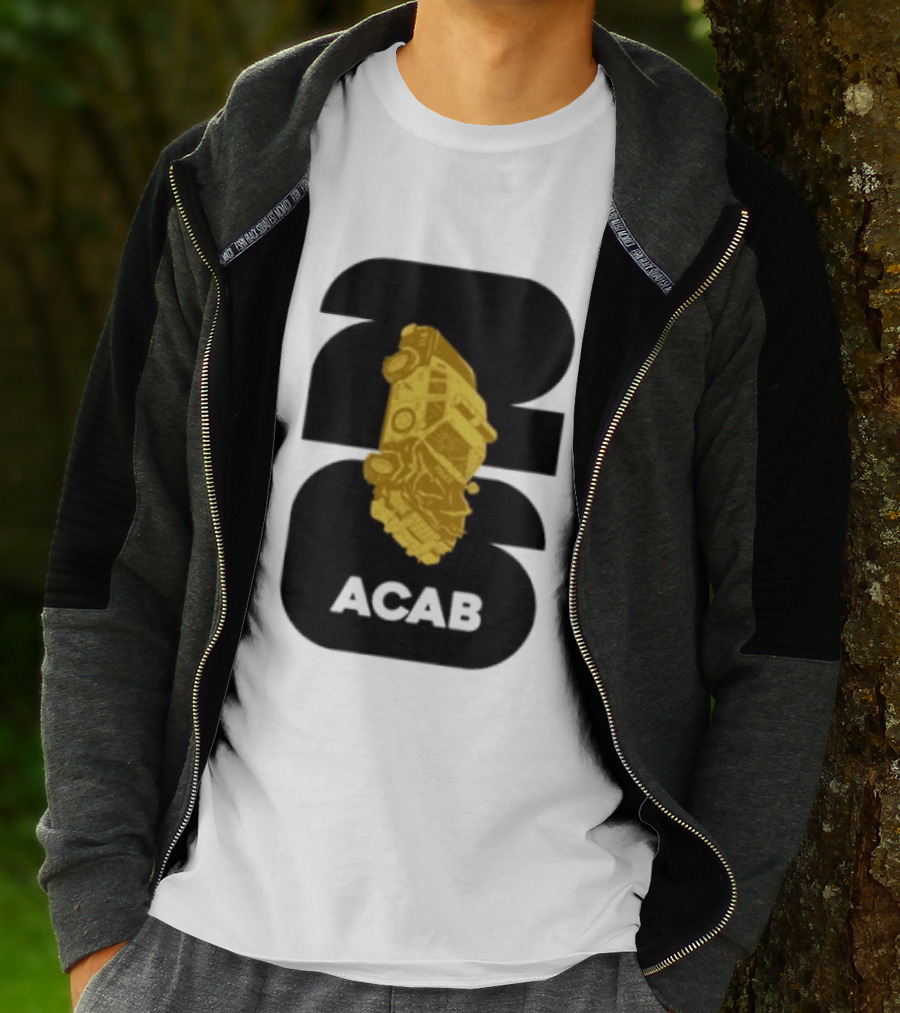 ACAB 1312 Upside Down Police Car Protest Abolition T-Shirt
