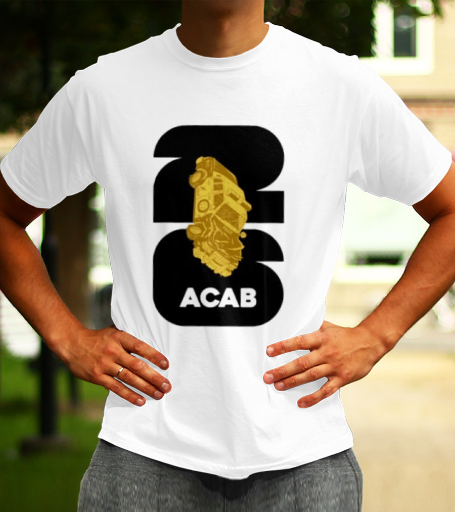 ACAB 1312 Upside Down Police Car Protest Abolition T-Shirt
