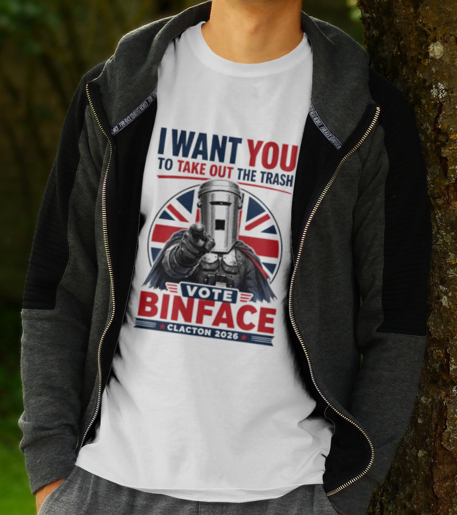 Vote Binface I Want You To Take Out The Trash Clacton 2026 T-Shirt