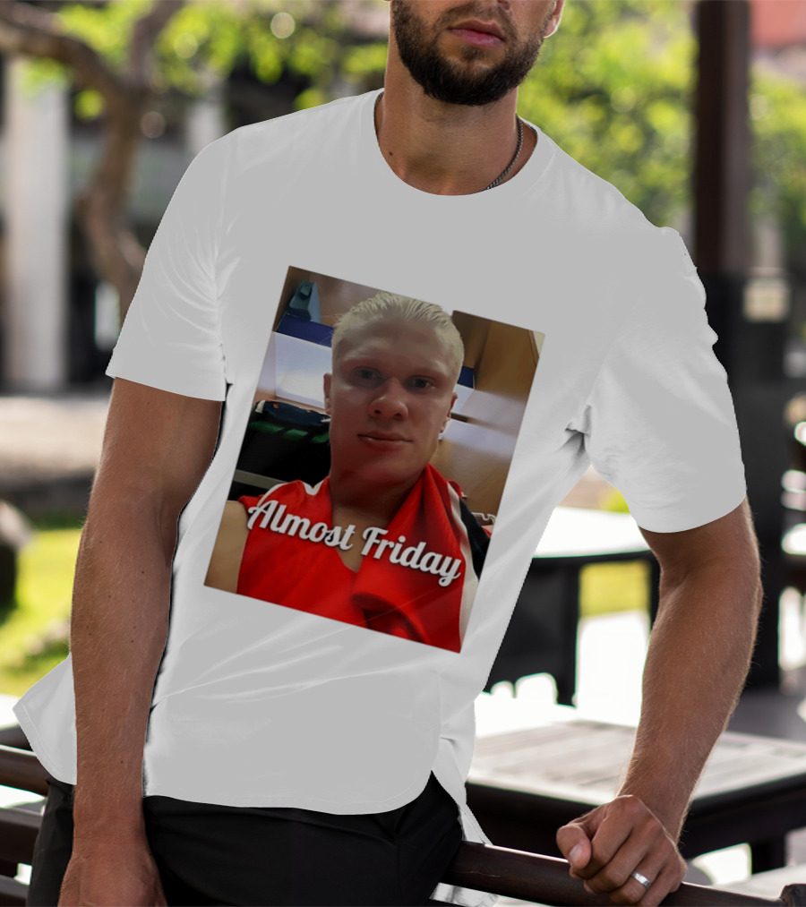 Haaland Selfie Almost Friday Locker Room Photo T-Shirt