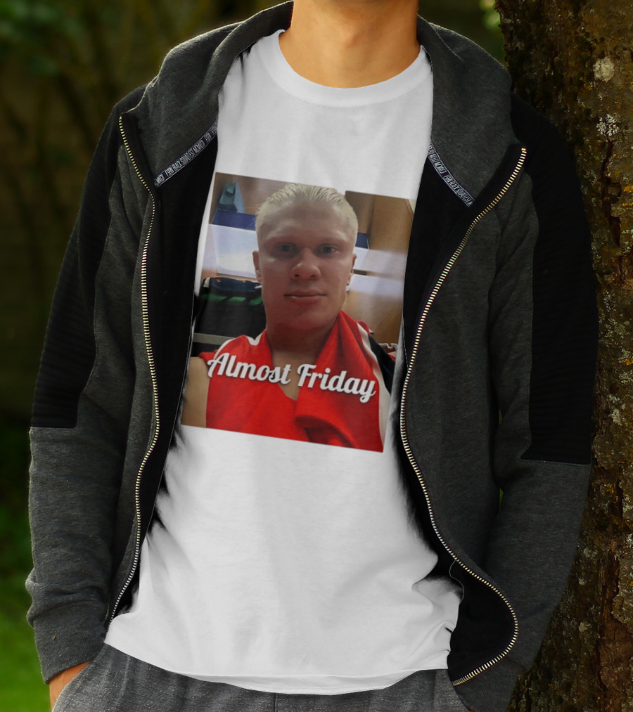Haaland Selfie Almost Friday Locker Room Photo T-Shirt