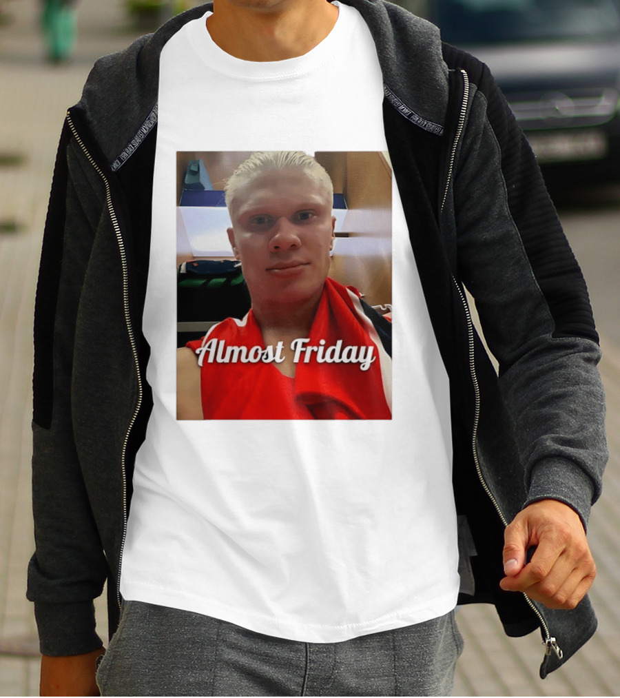 Haaland Selfie Almost Friday Locker Room Photo T-Shirt