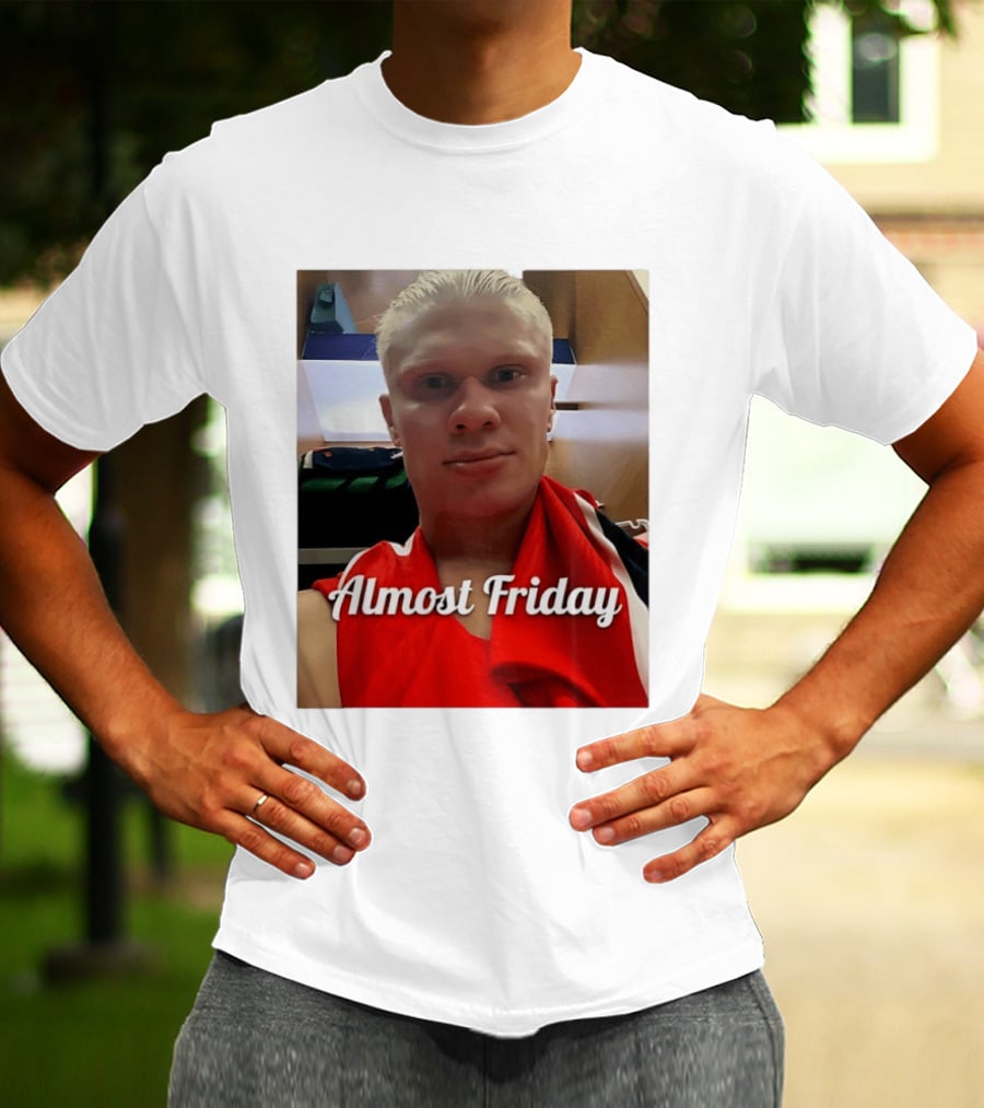 Haaland Selfie Almost Friday Locker Room Photo T-Shirt