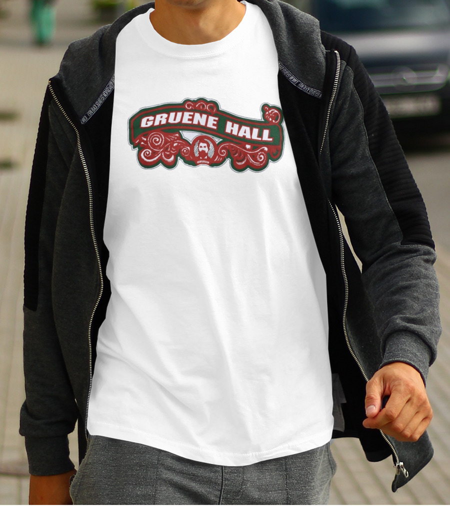 Gruene Hall New Braunfels Texas Iconic Red Green Swirls T-Shirt