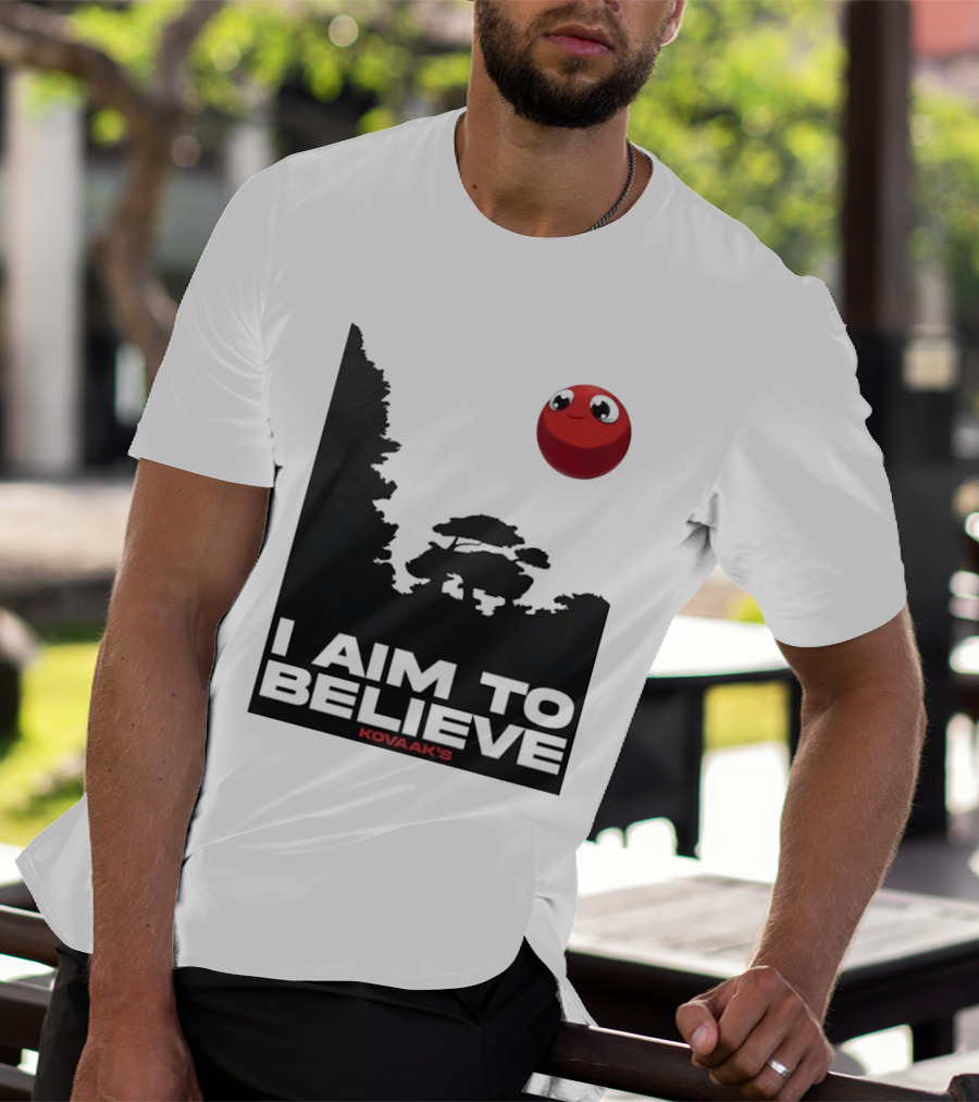 Kovaak's I Aim To Believe Red Ball T-Shirt
