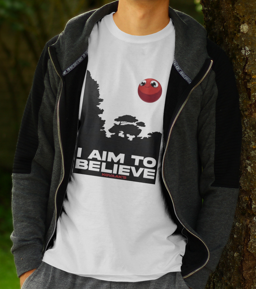 Kovaak's I Aim To Believe Red Ball T-Shirt