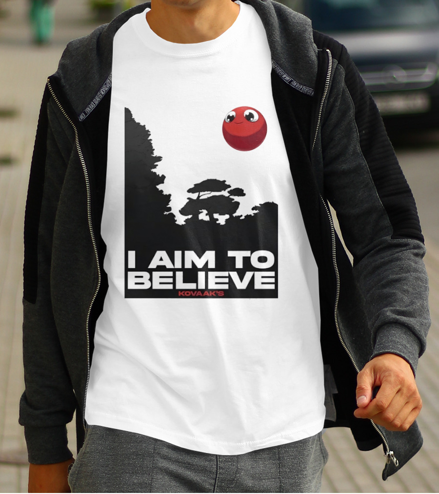 Kovaak's I Aim To Believe Red Ball T-Shirt