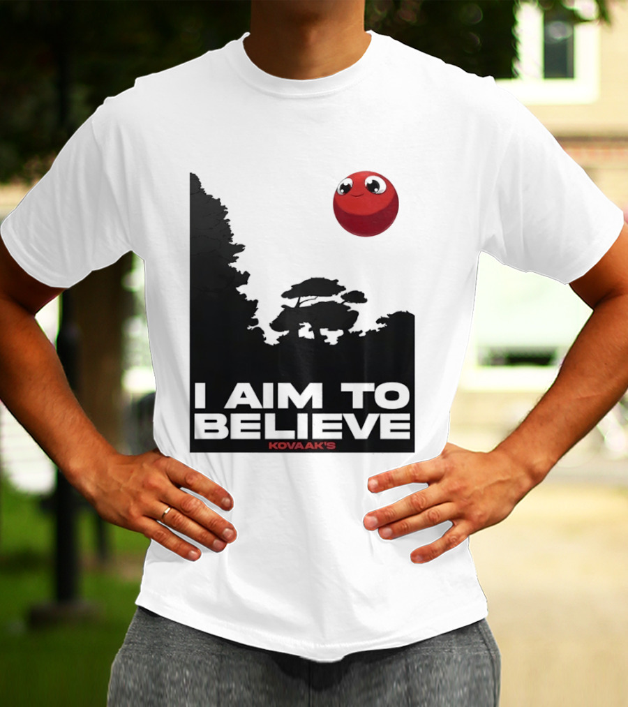 Kovaak's I Aim To Believe Red Ball T-Shirt