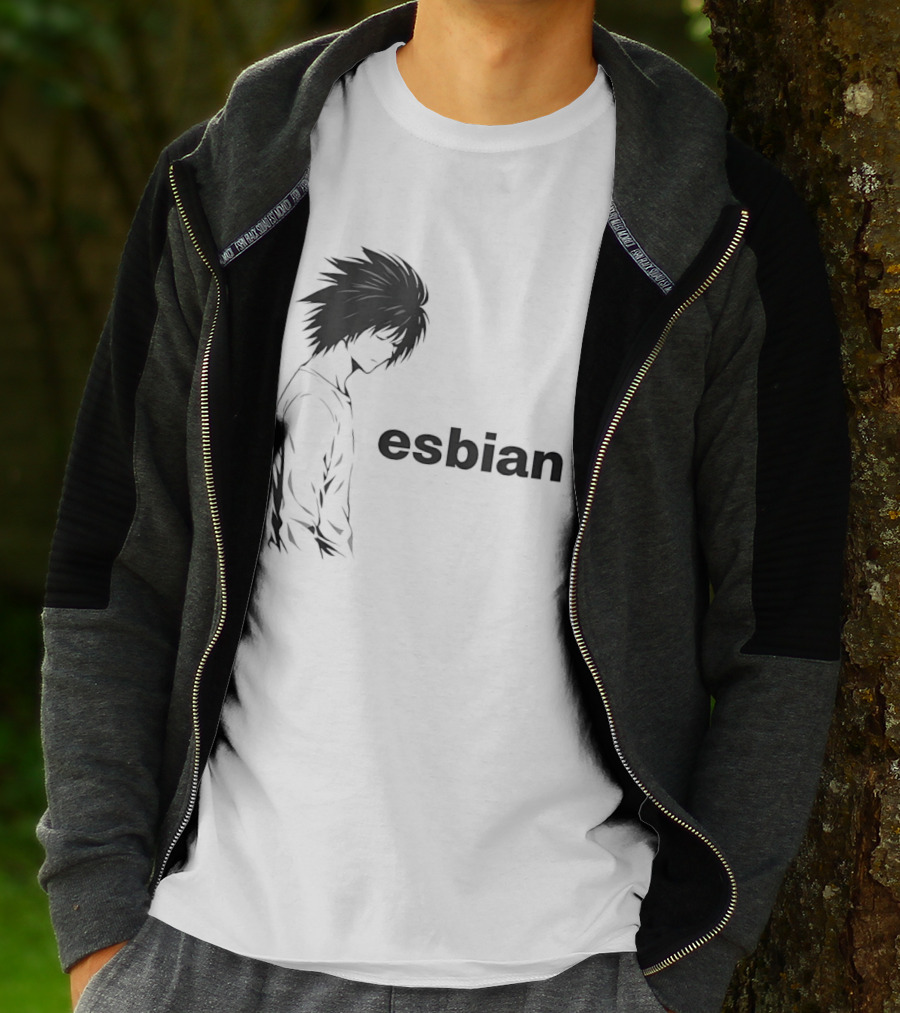 Death Note L Esbian Meme Character Profile T-Shirt