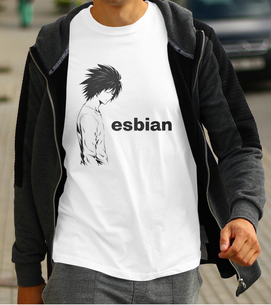 Death Note L Esbian Meme Character Profile T-Shirt