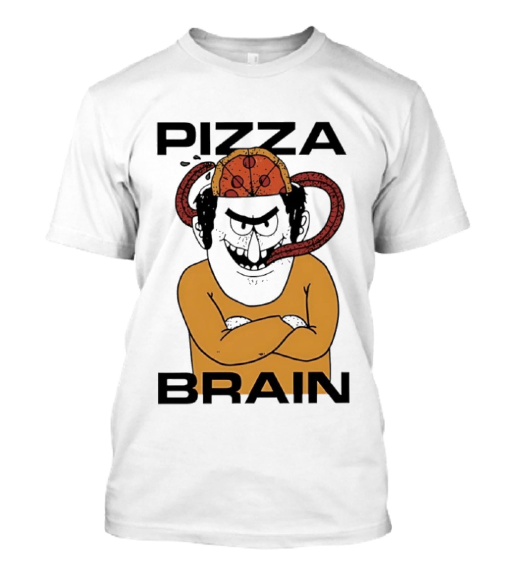 Pizza Brain Cartoon Perry Pizza Hat Monster T-Shirt