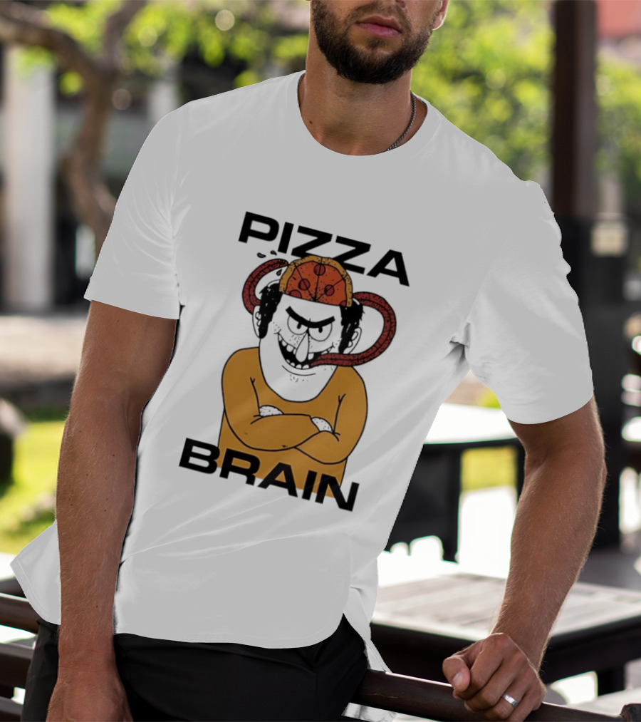 Pizza Brain Cartoon Perry Pizza Hat Monster T-Shirt
