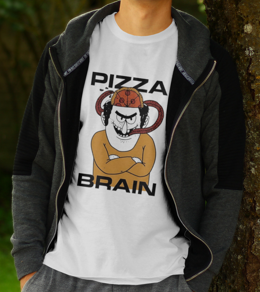 Pizza Brain Cartoon Perry Pizza Hat Monster T-Shirt