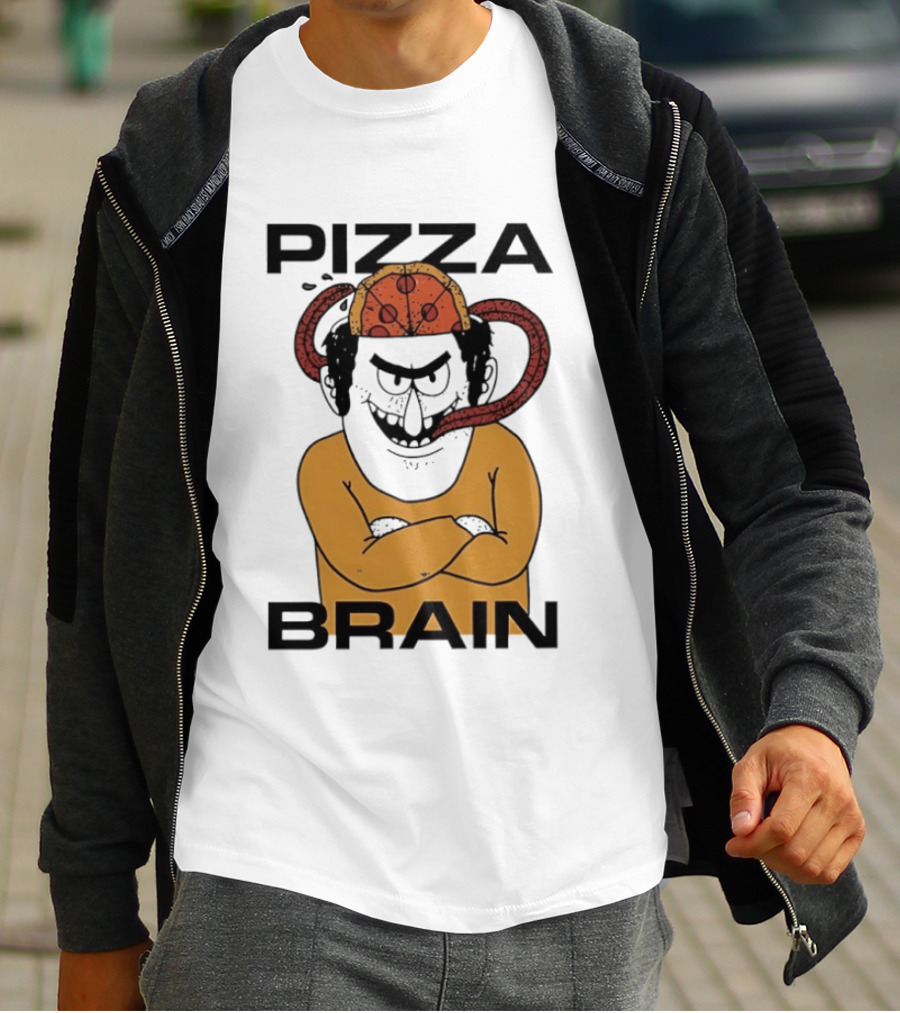 Pizza Brain Cartoon Perry Pizza Hat Monster T-Shirt