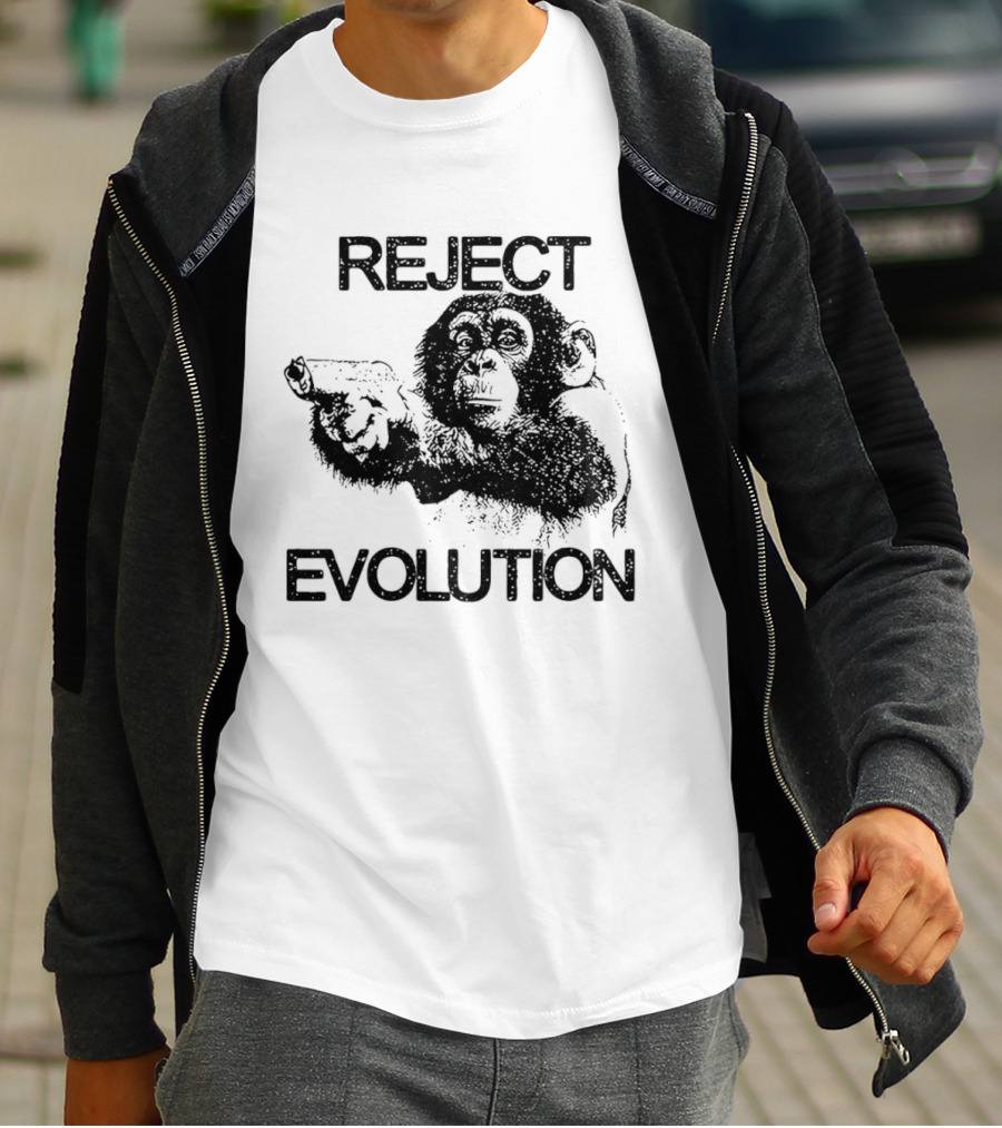 Reject Evolution Monkey Gun T-Shirt