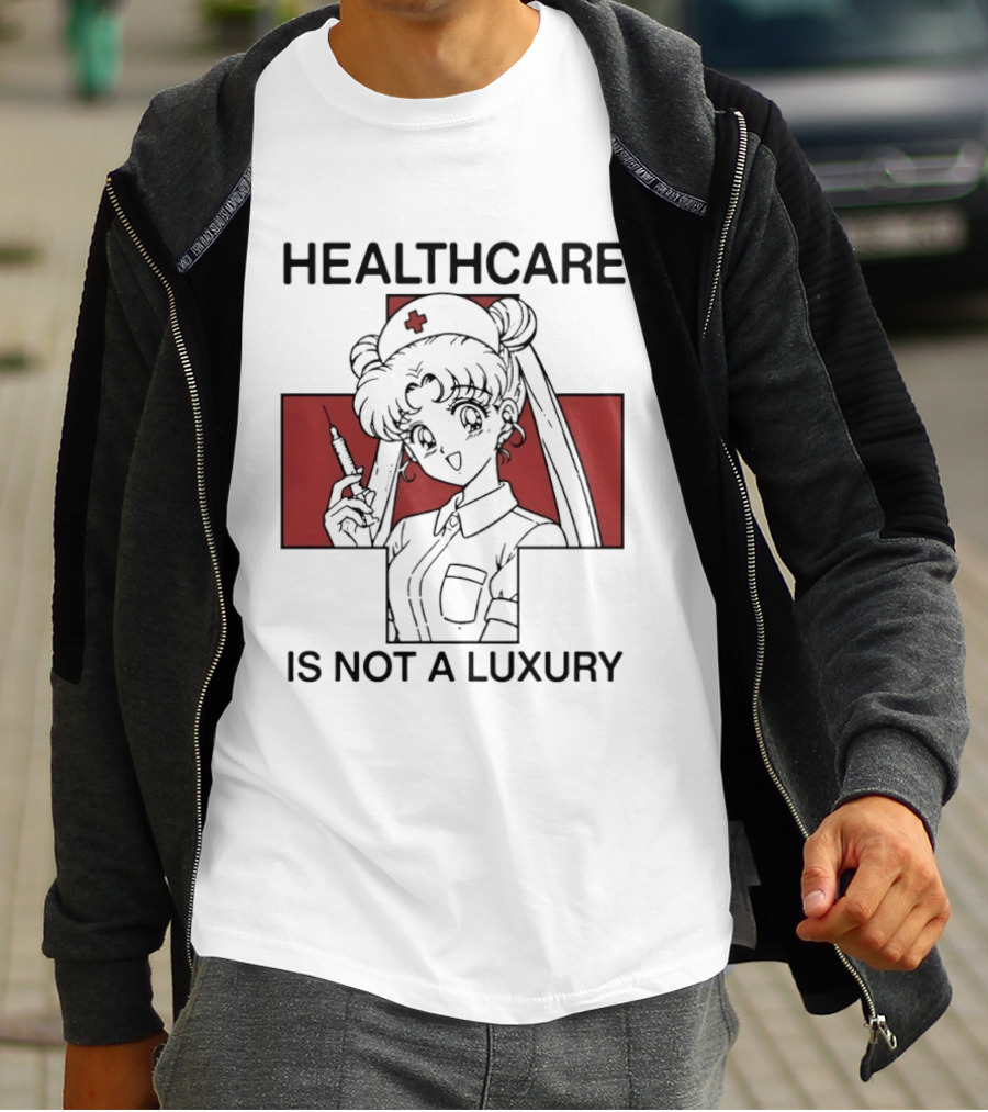 Sailor Moon Healthcare Is Not A Luxury Red Cross Nurse T-Shirt