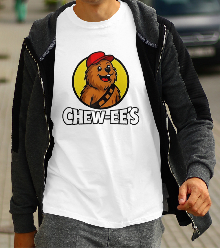 Chew Ee's Chewbacca Fast Food Character With Red Cap T-Shirt
