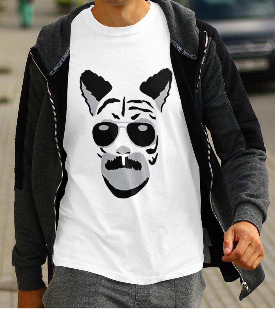 Fallout Tiger Mustache Aviator Sunglasses T-Shirt