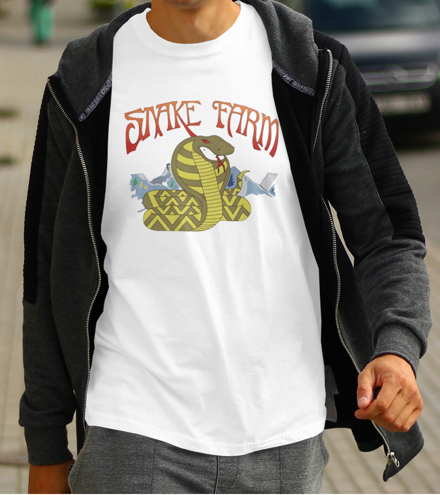 Snake Farm Cobra With Mountains T-Shirt