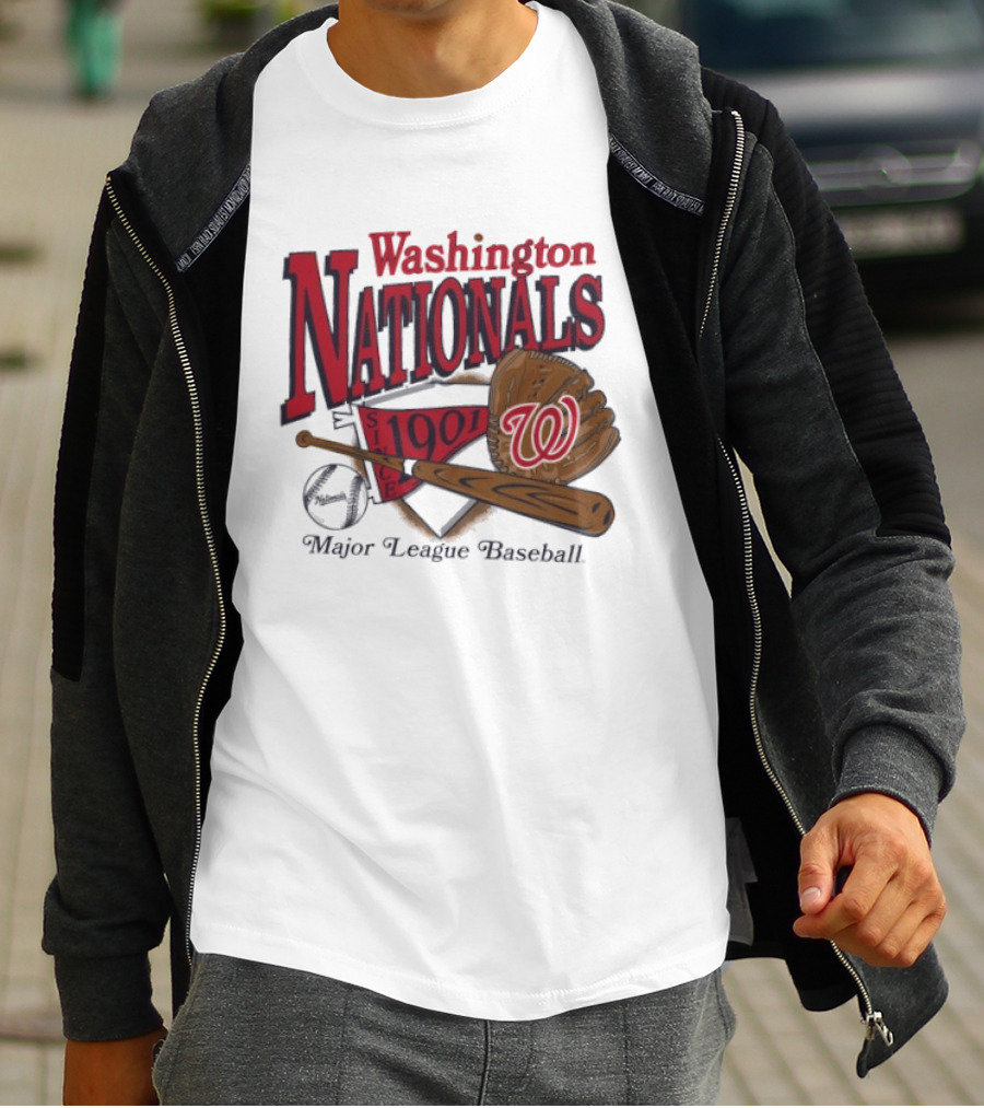 Washington Nationals Est 1901 Baseball Bat Glove Major League T-Shirt