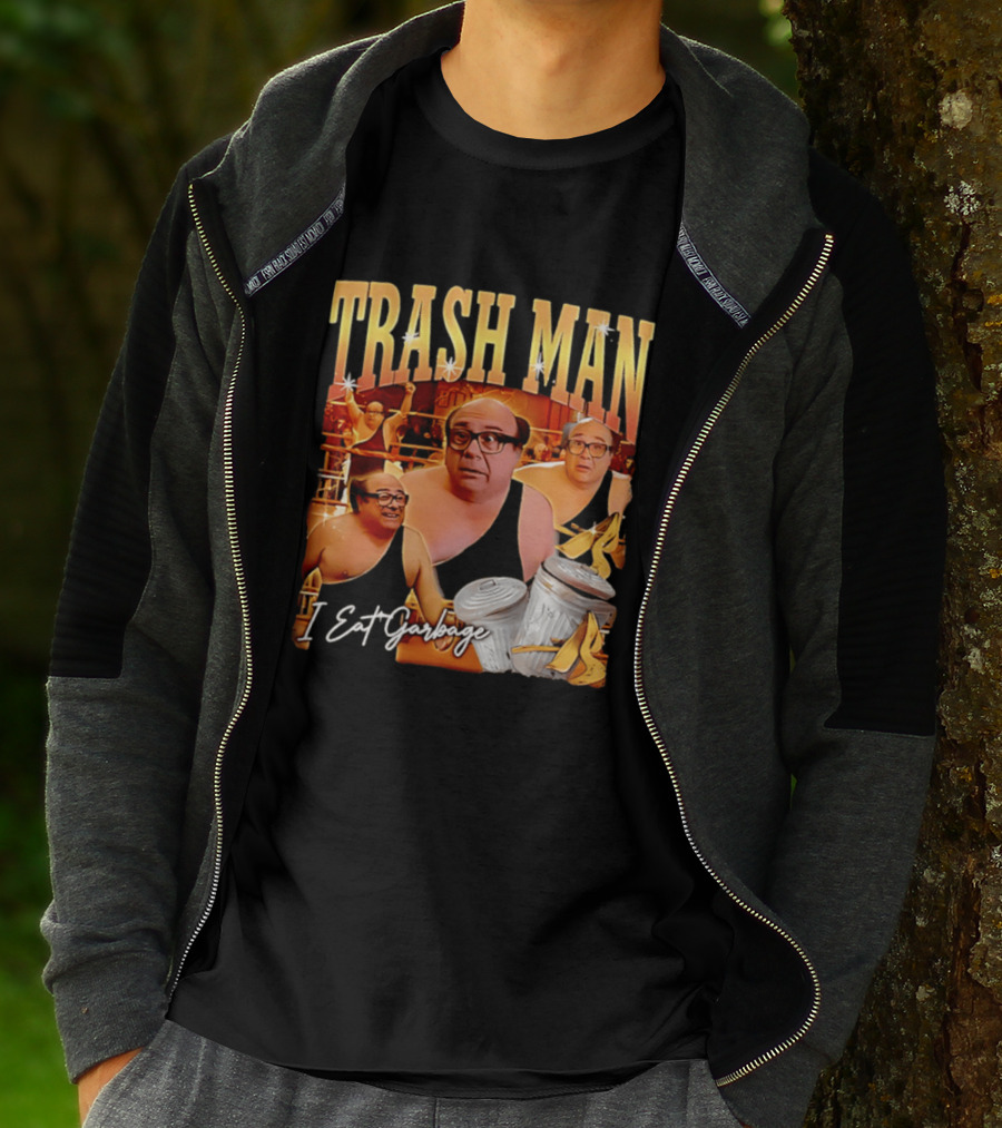 Trash Man Frank Reynolds I Eat Garbage Iconic Comedy T-Shirt