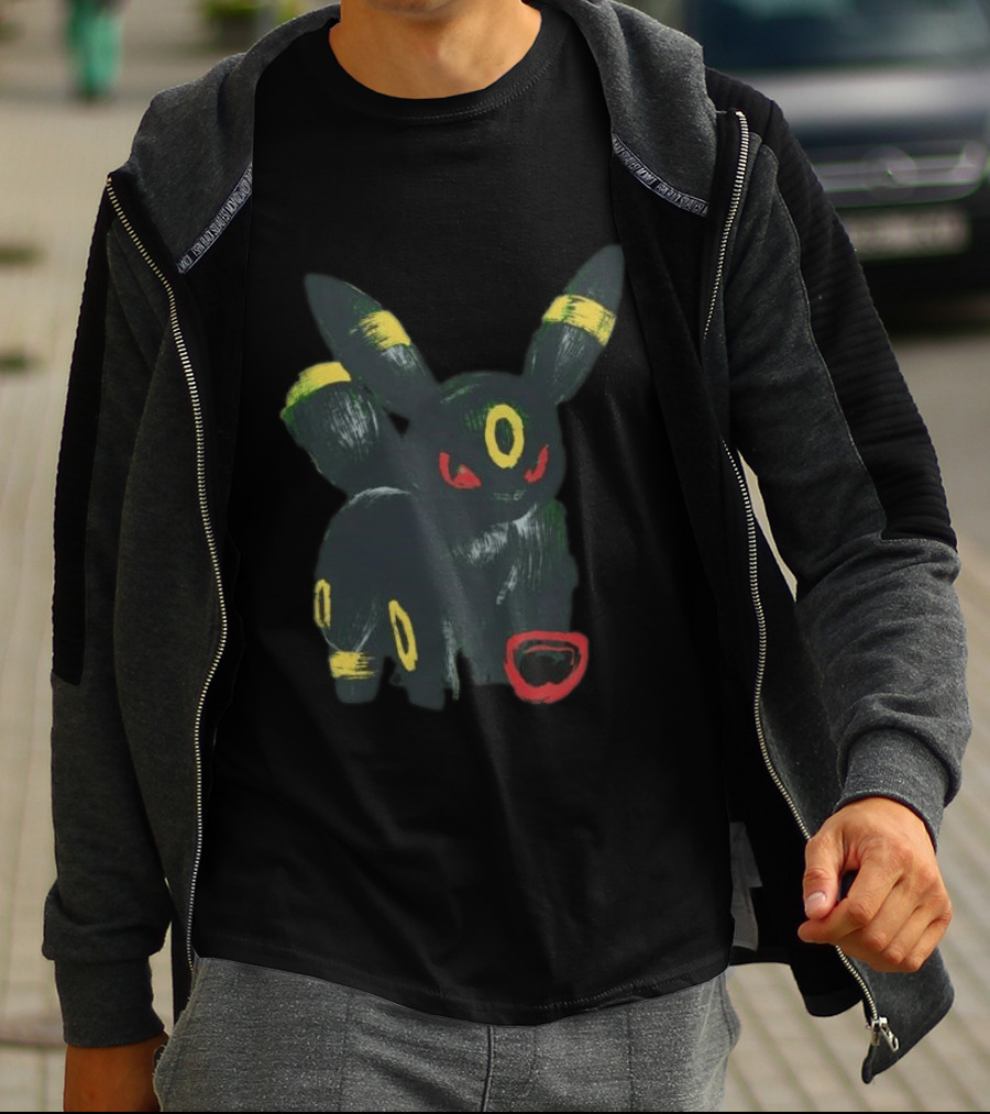 Umbreon Pokemon Distressed T-Shirt