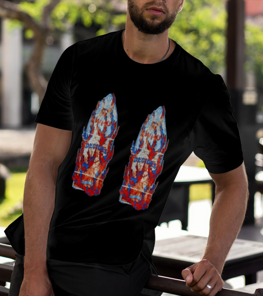 Who Decides War Stained Glass Angels In Flames Streetwear T-Shirt