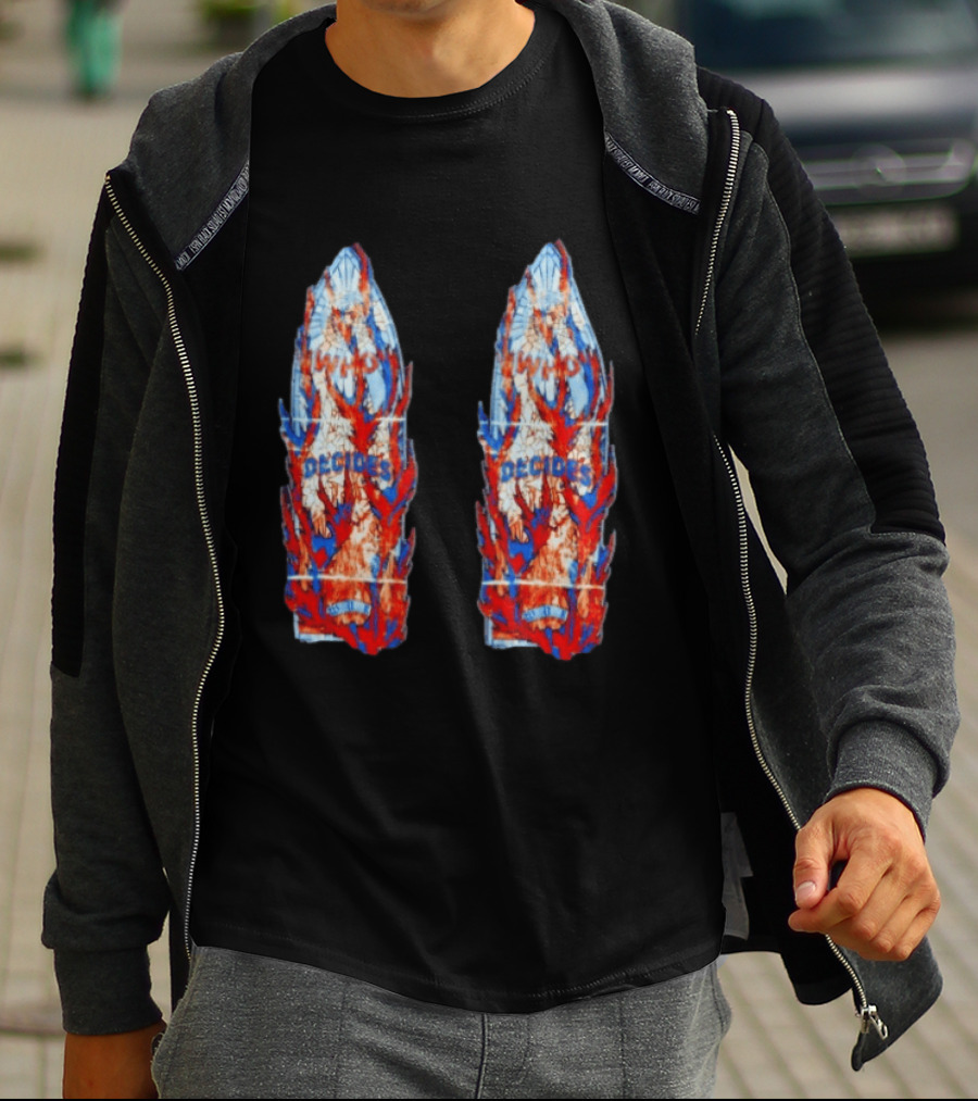 Who Decides War Stained Glass Angels In Flames Streetwear T-Shirt