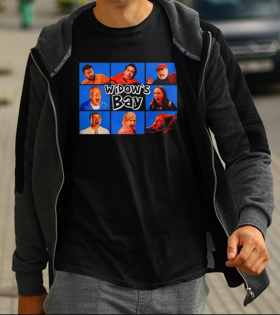 Widow's Bay Screaming Cast Faces Collage T-Shirt