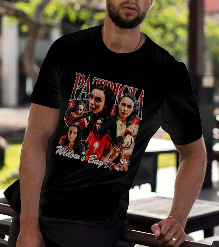 Patricia Widow's Bay Horror Icons Collage T-Shirt