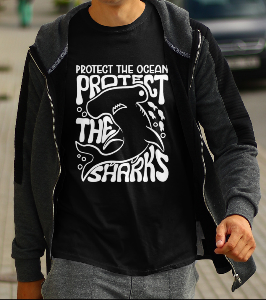 Protect The Ocean Protect The Sharks Hammerhead Shark Advocacy T-Shirt