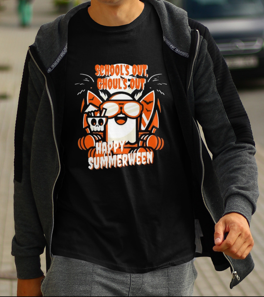 School's Out Ghoul's Out Happy Summerween Retro Fun T-Shirt