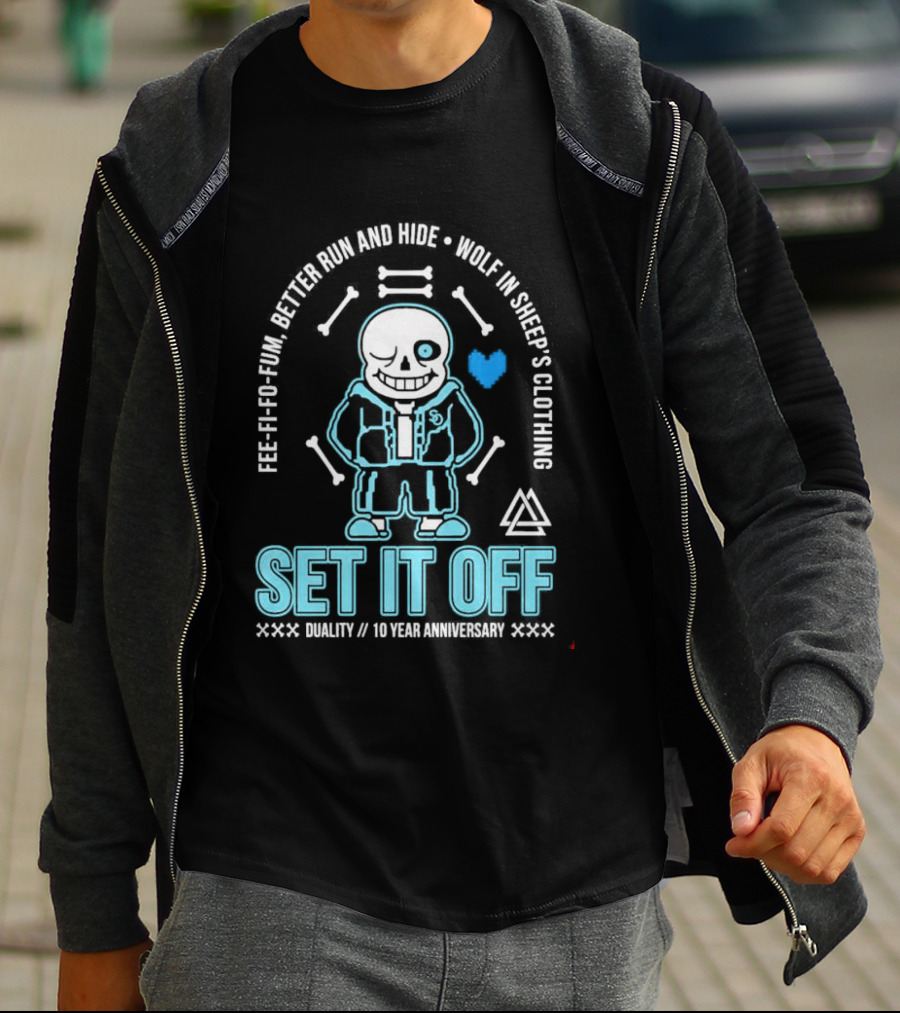 Set It Off Duality 10 Year Anniversary Undertale Sans Wolf In Sheep's Clothing T-Shirt