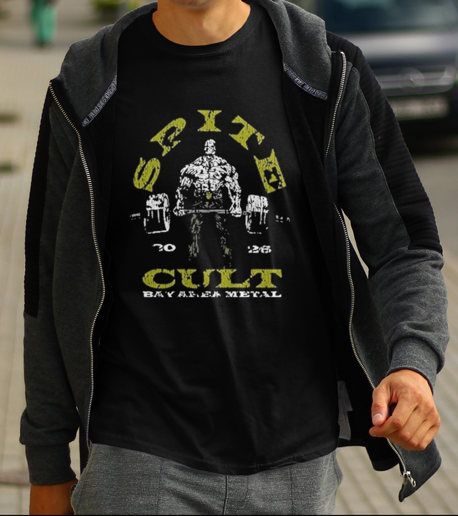 Spite Cult Gold's Gym Bay Area Metal Heavy Lifting T-Shirt