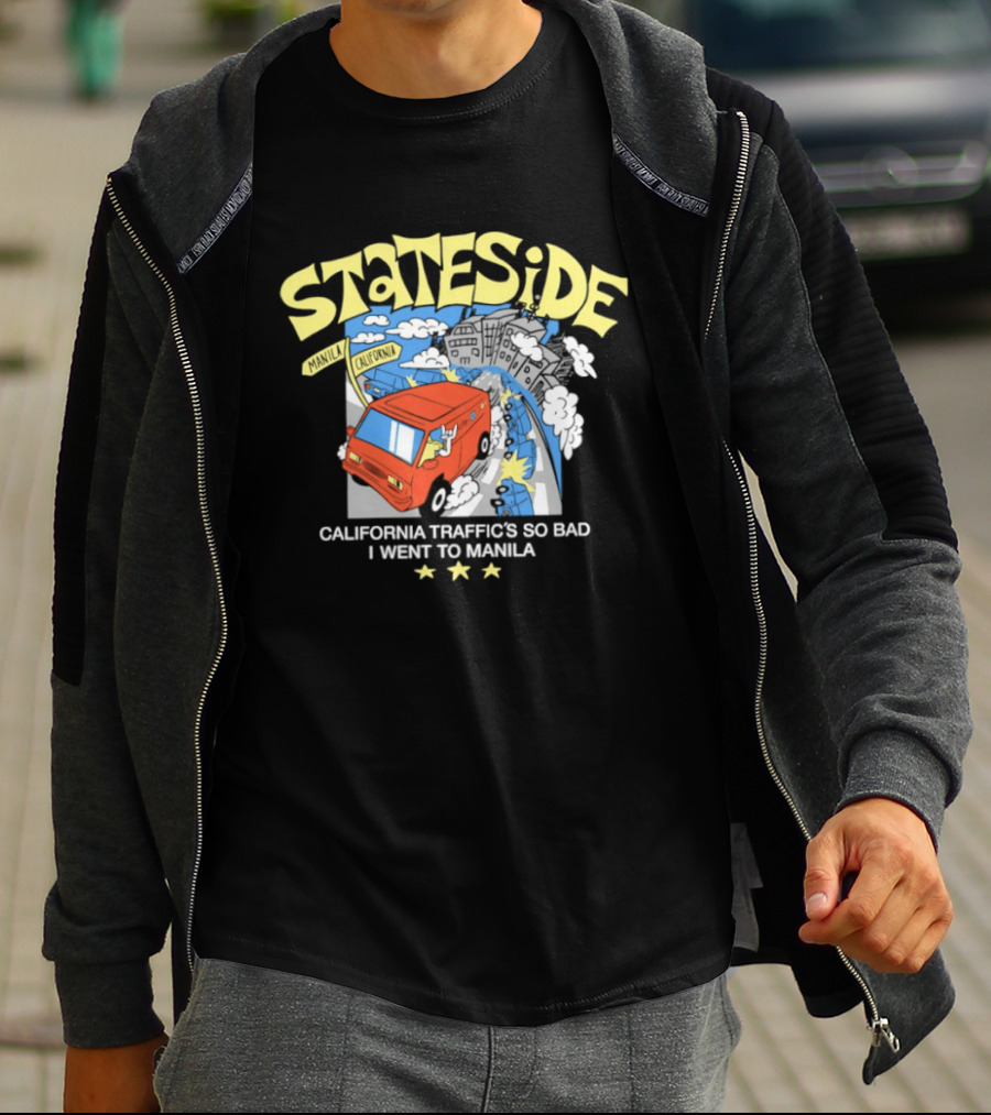 Stateside California Traffic Is So Bad I Went To Manila Red Van Star T-Shirt