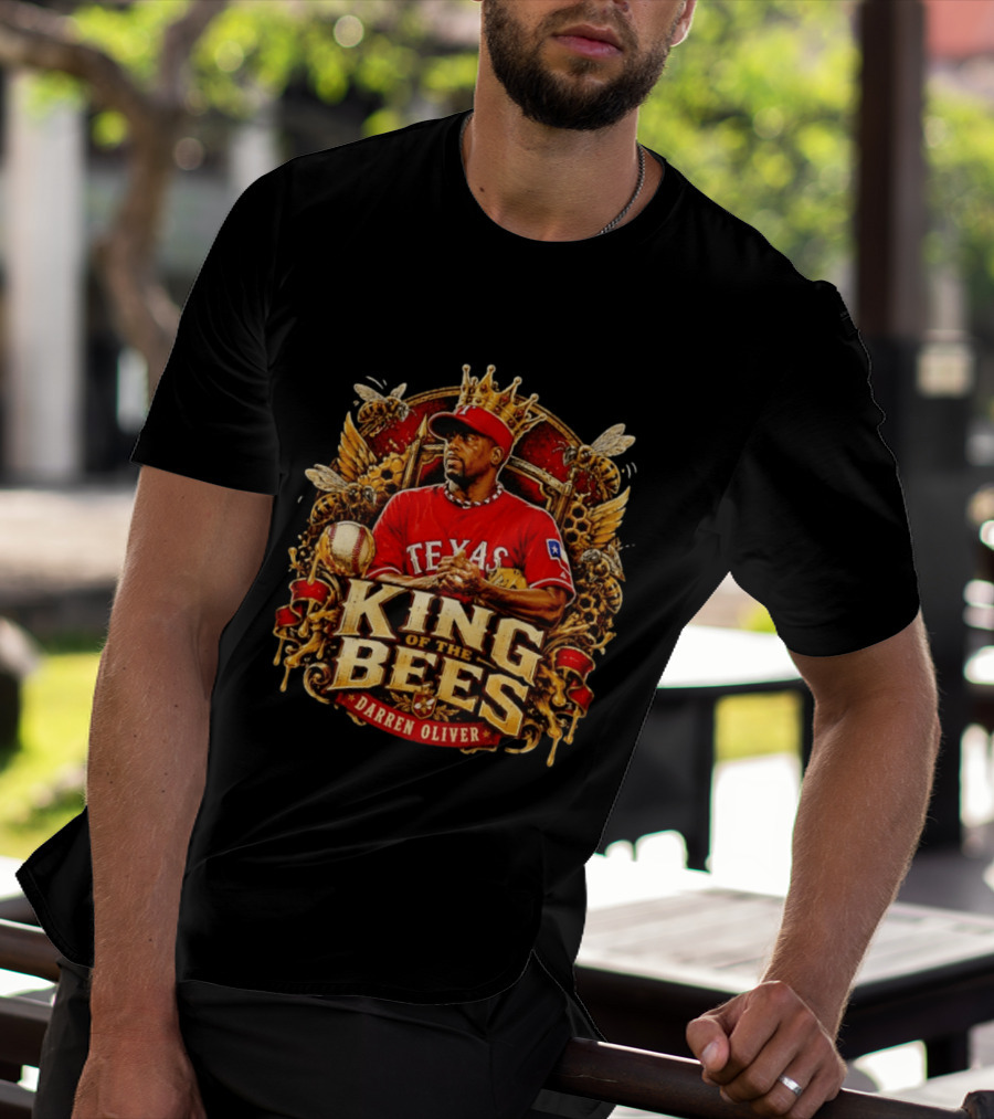 Texas Rangers Darren Oliver King Of The Bees Baseball Legends T-Shirt