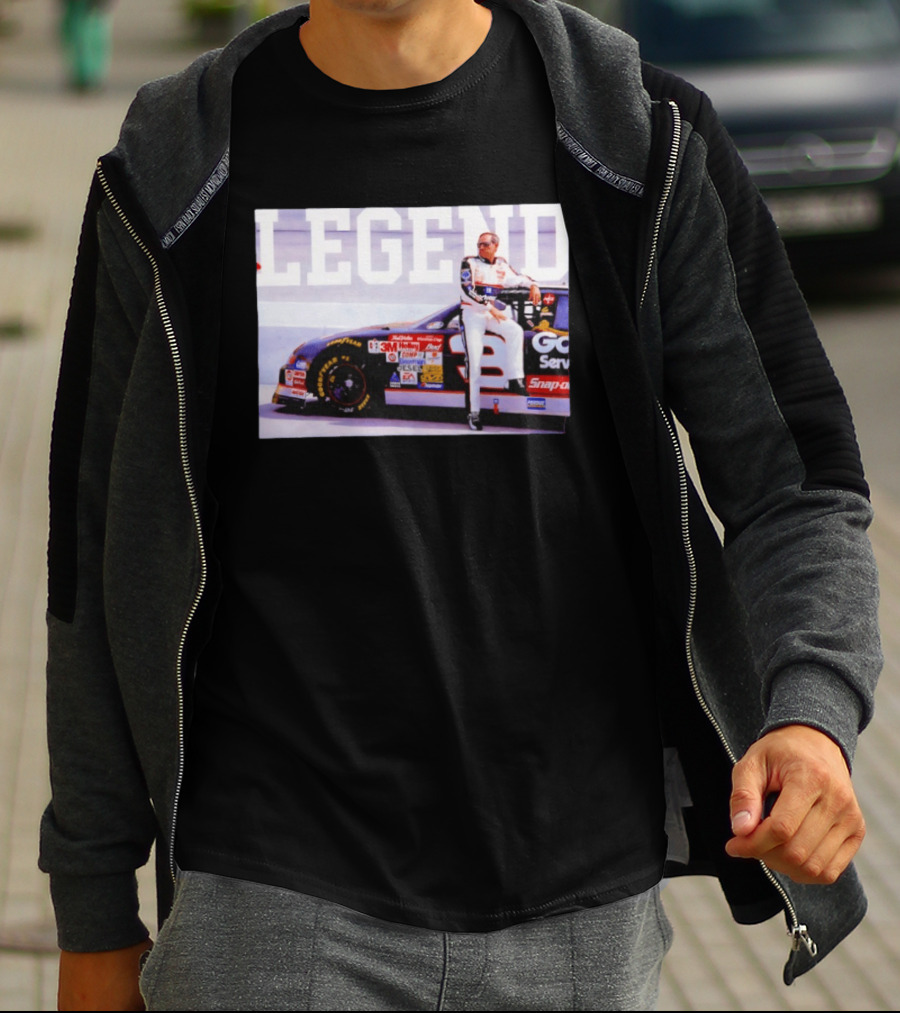 Dale Earnhardt Legend Goodwrench Service Plus Car Racing Image T-Shirt