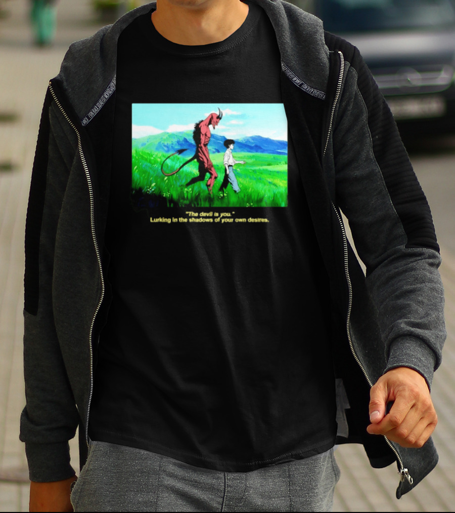 The Devil Is You Lurking In The Shadows Of Your Own Desires Anime Character Scene T-Shirt